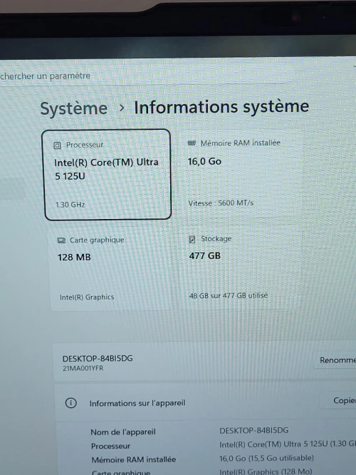 LENOVO THINKPAD E16 GEN 2 16'' FHD + | CORE ULTRA 5-125U | 16GB RAM | 512GB NVMe SSD | INTEL GRAPHICS