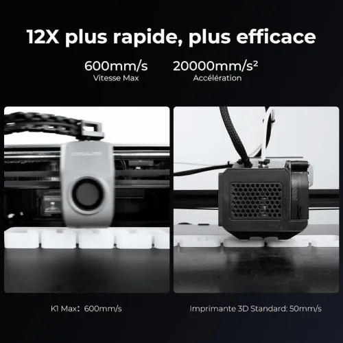 Creality K1 Imprimante 3D, 600mm/s Ultra Rapide Vitesse Impression, 300C Haute-Temp Buse