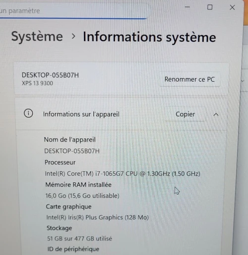 DELL XPS 9300 | CORE i7-1065G7 | 16GB RAM | 512GB NVMe SSD | INTEL IRIS XE GRAPHICS