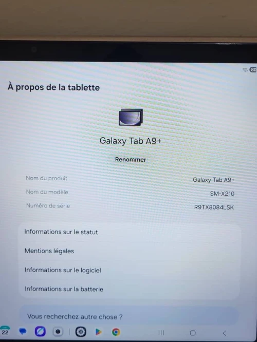 SAMSUNG Galaxy TAB A9+ 4+64Go 11' Wifi Gris Anthracite