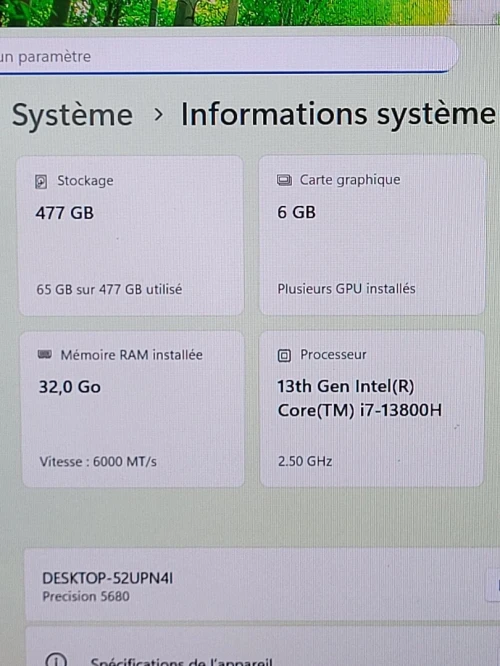 DELL PRECISION 5680 | CORE i7-13800H | RTX A1000 6GB | 512GB SSD | 32GB RAM
