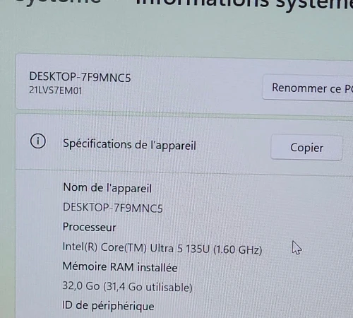 ThinkPad X13 13.3'' FHD + | CORE ULTRA 5 135U | 32GB RAM | 512GB SSD | INTEL GRAPHICS