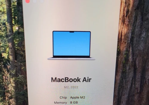 MacBook Air M2 2023 | PUCE M2 8 CPU | GPU 10 COEURS | 8GB RAM | 256GB SSD | CYCLES 61