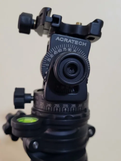 Manfrotto Trépied en fibre de carbone/magnésium 190CXPRO4 Trépied à 4 sections + Acratech Tête panoramique et inclinable avec QR, capacité de charge de 25 lb