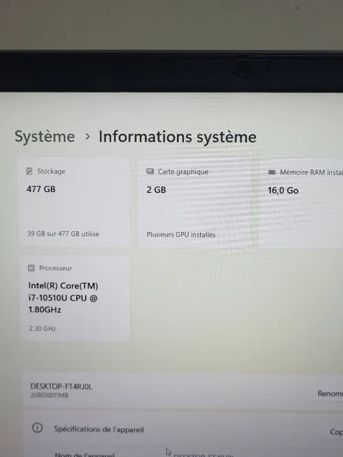 LENOVO THINKPAD E15 | CORE i7-10510U | AMD RADEON RX 640 2GB | 16GB RAM | 512GB NVMe SSD