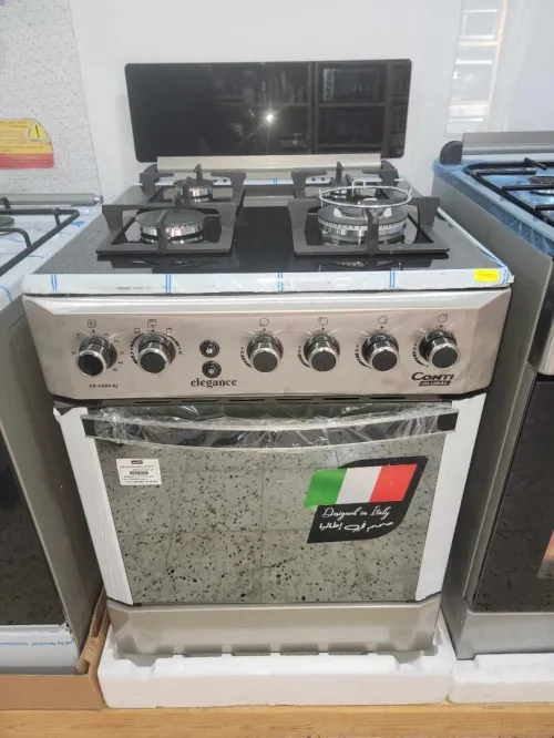 PROMO Cuisinière 4feux Géant Conti-Global Inox Style plaque chauffante/Ventilé/Font/Tabona/ 55000Da