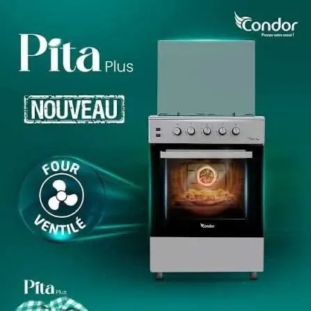 PROMO Cuisinière Condor Pita plus Inox Ventilée /Thermocouple/ 32500Da