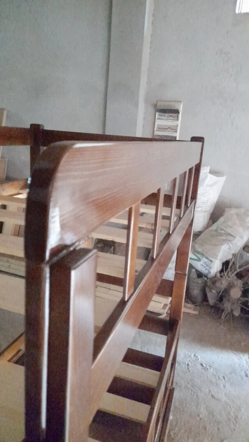 Lit superpose en bois Rouge
