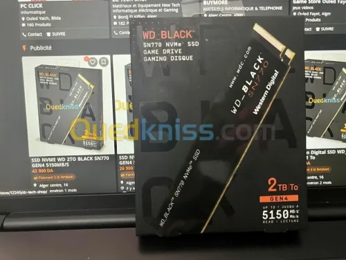 WD Black SN770 2TB SSD NVMe Gen 4 M.2 scellé