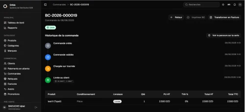 Orbis: Logiciel de gestion pour distributeurs & grossistes (commandes, stock, livraison, facture)