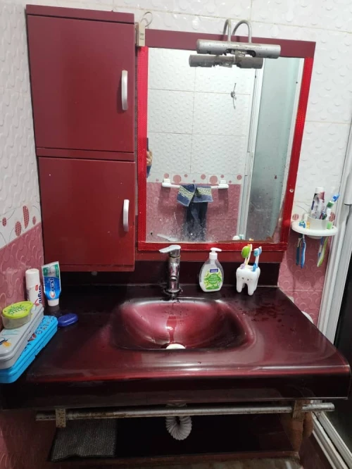 Lavabo en verre trompé