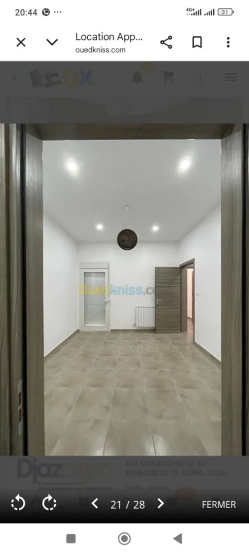 Location Appartement F3 Alger Ouled fayet