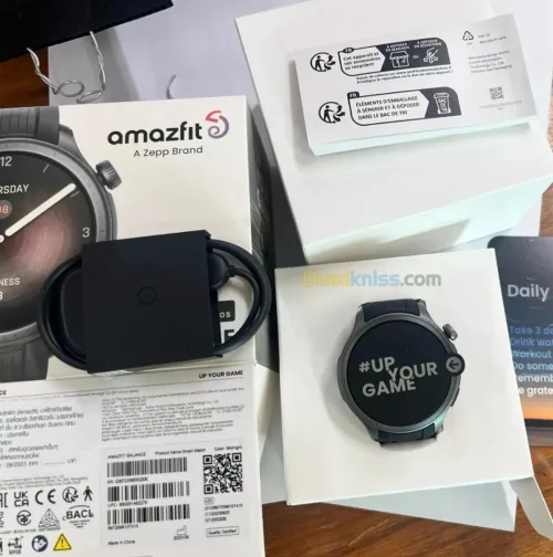 ساعة أمازفيت الذكية كرطونة  SmartWatch version 2د  AMAZFIT GT5 Ballance neuf coffret sous emballage
