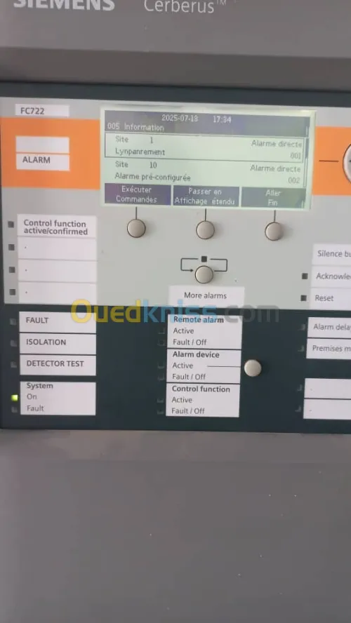 Installation système sécurité incendie 