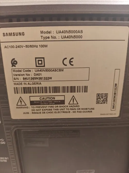 Samsung 40 pouce simple 