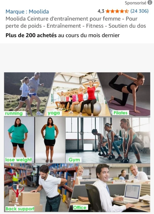 Ceinture amincissante en néoprène