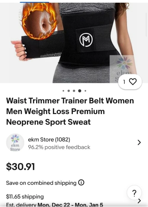 Ceinture amincissante en néoprène