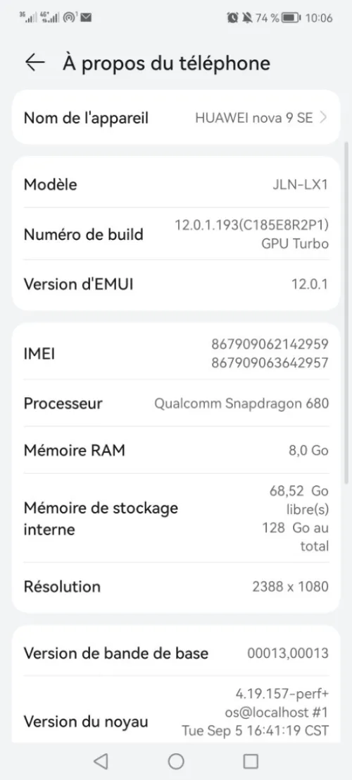 Huawei Nova 9 se