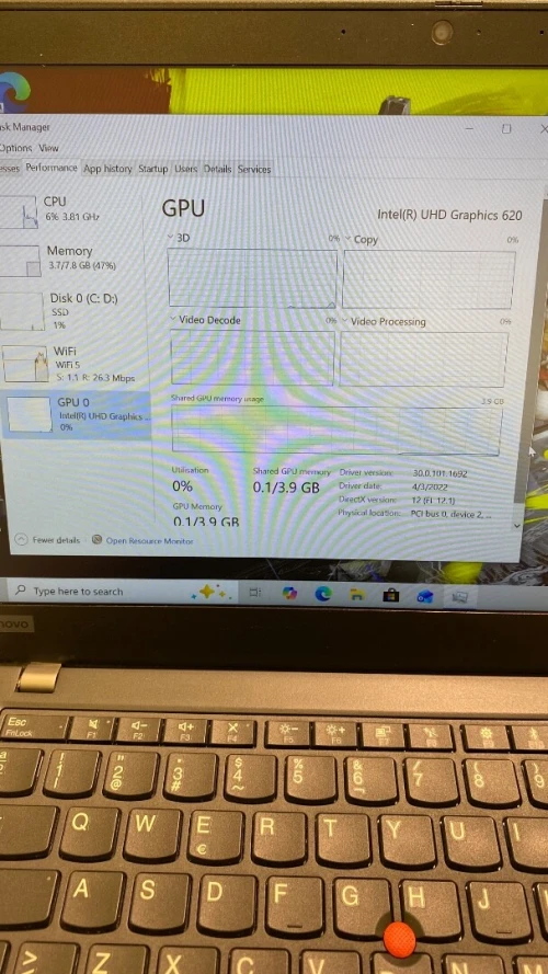 Lenovo X390 i5-8TH 8RAM 256SSD 13pouces