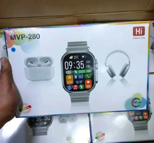 طقم كاسك aipods ساعة ذكية HiHiwatch Ultra MVP-280
