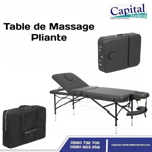 Table de massage / table d'examen pliable en aluminium 