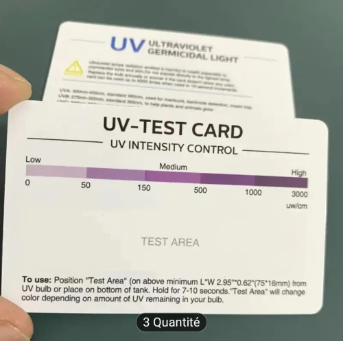 Carte de test UV-C 