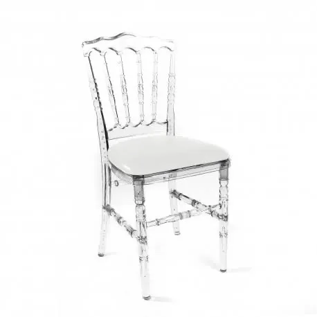 Location chaise Napoléon transparente + assise