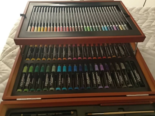 Mallette de Dessin en bois - 168 pièces occasion