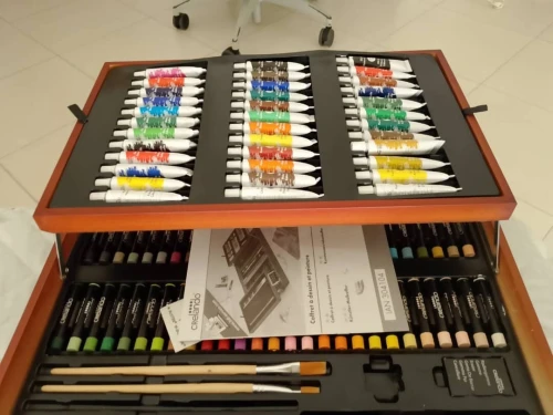 Mallette de Dessin en bois - 168 pièces occasion