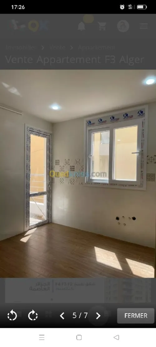 Vente Appartement F2 Alger Bordj el kiffan
