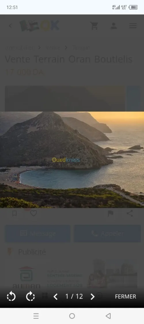 Vente Terrain Oran Boutlelis