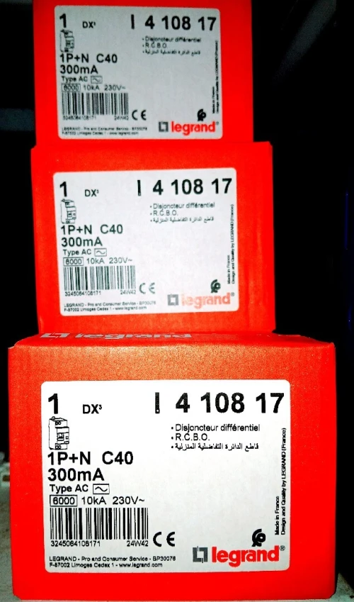 Disjoncteur différentiel 40A - typeAC 300mA LEGRAND