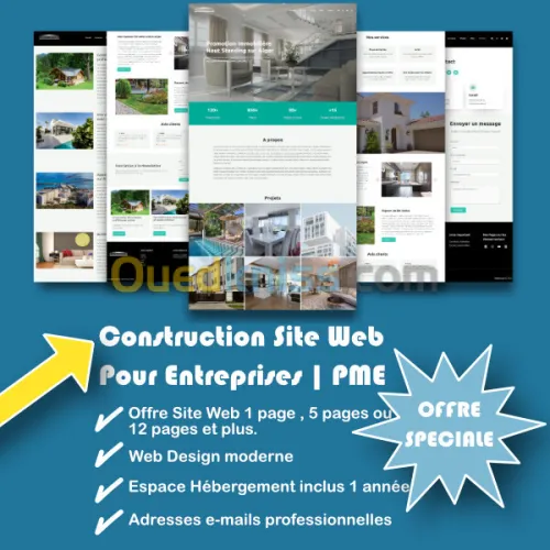 Construction Sites web pour entreprise / Hébergement 1 année inclus /  Refonte site web WordPress 