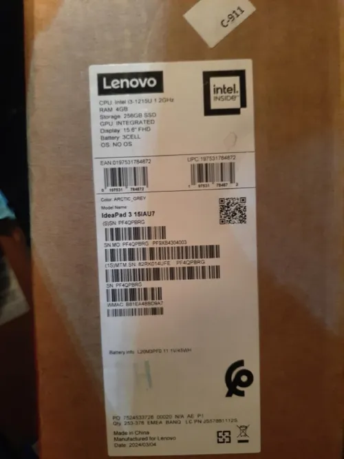 lenovo ideapad 3 i3 12th gen jamais utilisé (jdiiiid)