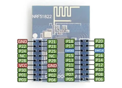 NRF51822 - Module de Communication sans fil Bluetooth 2.4Ghz arduino