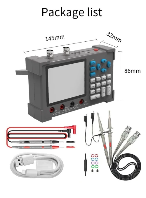 Oscilloscope numérique de bureau ZEEWEII DSO3D12, multimètre  générateur de signal 3 en 1