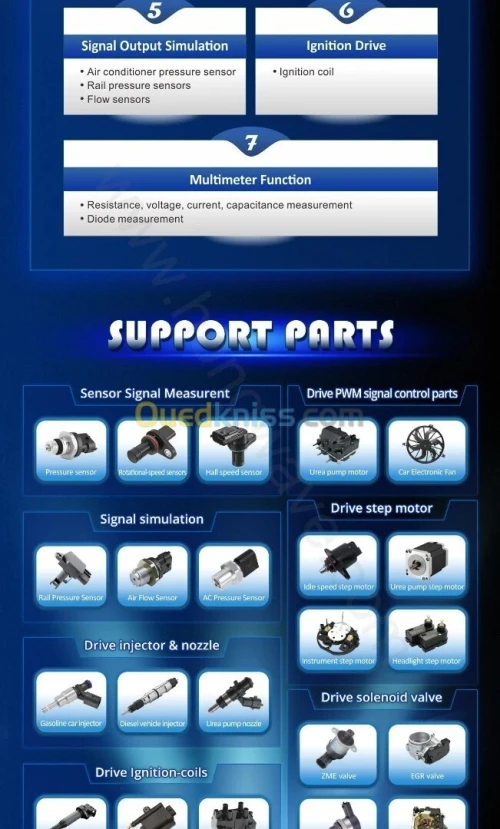 Testeur Dactionneurs Automobiles QDB 5A 3A 4A Oscilloscope Multimetre Outil diagnostic bobine Dallumage