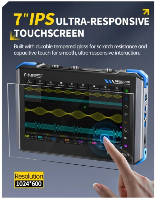 FNIRSI DPOS350P 4en1 Oscilloscope Générateur Analyseur de spectre Analyseur de réponse en fréquence