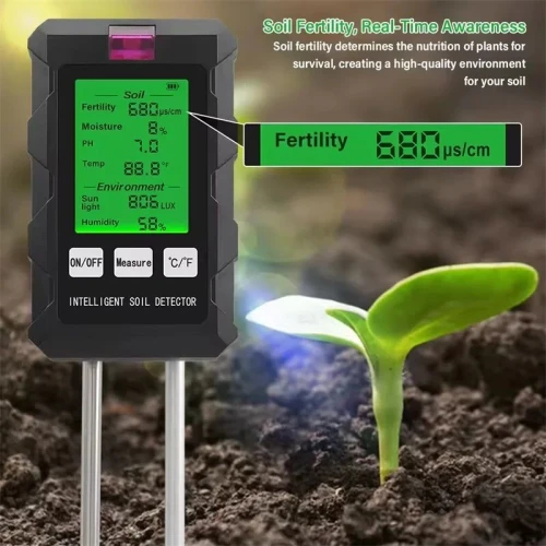 testeur de sol 6 en 1 pH température humidité lumière du soleil détecteur d'humidité de l'air jardinage Soli A