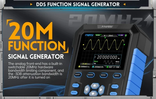 Oscilloscope Générateur de signal numérique de Fonction 2 en 1 FNIRSIDPOX180H