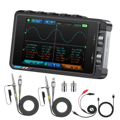 FNIRSI DS215H Oscilloscope numérique portable 2 en 1 avec générateur de signaux