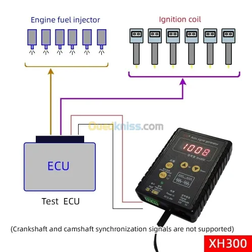 Nouveau générateur Signal Automatique XH300 voiture ABS CKP Signal Hall capteur de vitesse de véhicule simulateur de Signal sortie 1Hz-8KHz