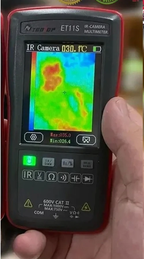 Multimetre + camera thermique numerique ET11S Pixel mesure de tension et de courant 2 en 1