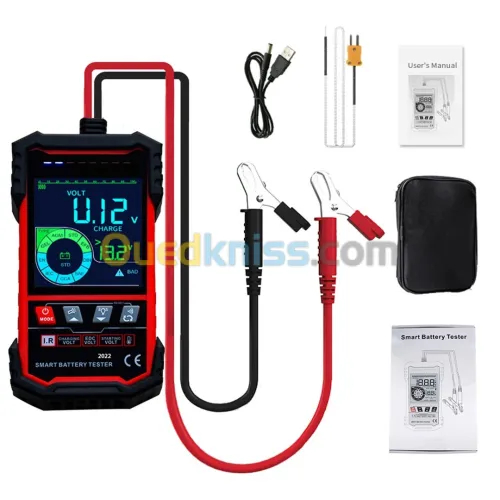 TOOLTOP ET2202 Testeur de batterie intelligent Écran couleur 3,2 pouces