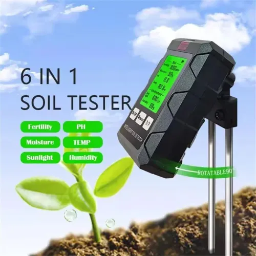 testeur de sol 6 en 1 pH température humidité lumière du soleil détecteur d'humidité de l'air jardinage Soli A
