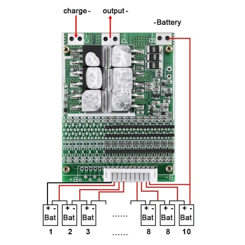 bms 10s 35A carte de protection de batterie de Li-ion avec Protection Equilibrage arduino