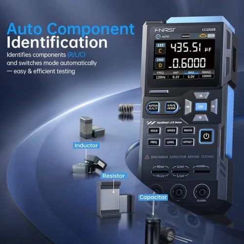 FNIRSI LC1020E Testeur LCR & ESR numérique portable haute précision à pont