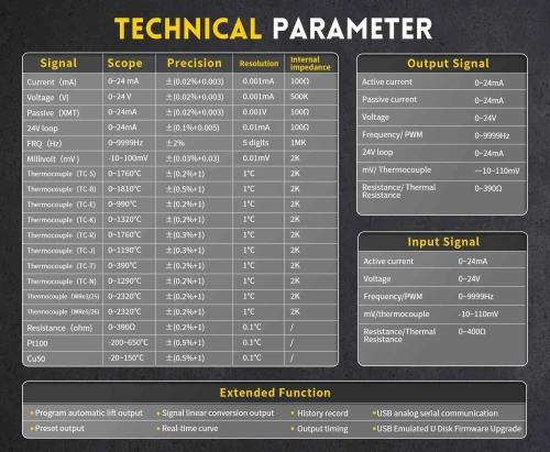 Générateur de Signaux Multifonctionnel 4-20mA FNIRSI SG-003A /SG-004A