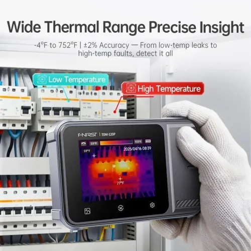 FNIRSI TDM-120P  Multimètre Thermique Intelligent 2-en-1 avec Caméra Infrarouge