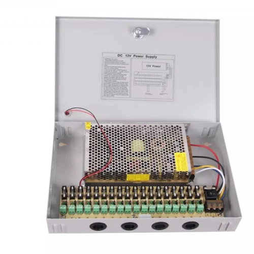 BOITIER D'ALIMENTATION CAMERA / 12V 5A 4CH SORTIE / 12V 20A 18CH SORTIE